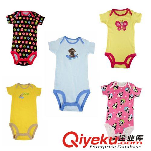 新生儿婴儿  夏季宝宝婴儿短袖哈衣/连身衣爬服5件包 广东产地