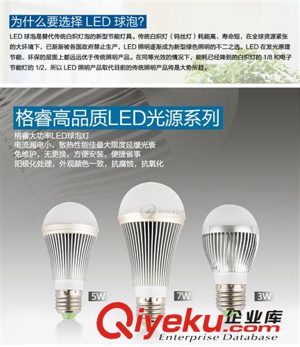 厂家直销led灯泡3W 5W 7W 12w led球泡灯批发 超级节能LED灯泡