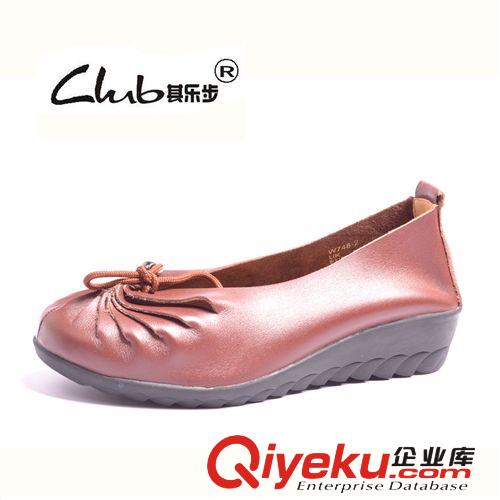 2014夏季新款zp浅口休闲女鞋 欧美外贸品牌妈妈鞋 坡跟舒适单鞋