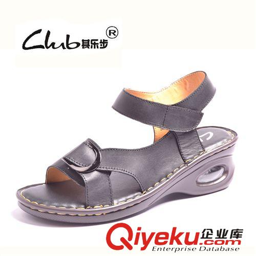 2014夏季新款外贸zp女士凉鞋 广州缝线品牌坡跟鞋子 气垫潮女鞋
