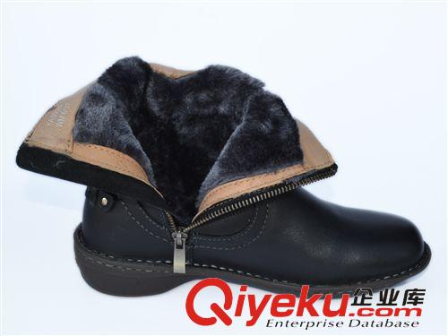 2013冬季新款zp缝线保暖毛毛靴 外贸品牌低跟侧拉链短靴子 女鞋