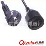 厂家直销欧洲电源线插头延长线 XH03P电线,橡胶线