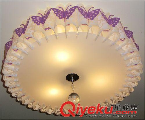 【5折优惠】LED Lamp 灯饰紫蝴蝶PVC灯代销现代客厅卧室吸顶灯
