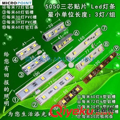 三年质保工厂现货批发12V/24V 贴片SMD 5050/5630 led防水硬灯条