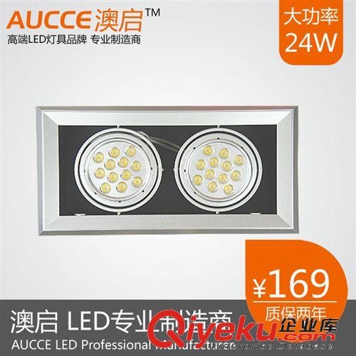 供应豆胆灯格栅灯外壳 12*2W LED豆胆灯 9*2双头天花灯外壳