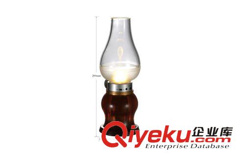 怀旧LED煤油吹控灯 吹一下开或灭灯 仿古煤油灯 LED复古移动台灯