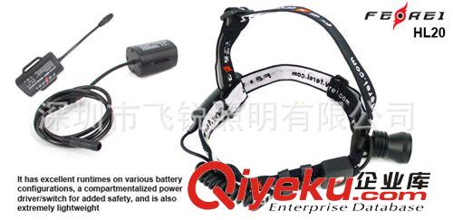 飞锐FEREI  HL20 Cree T6 10Watt充电头灯,600流明强光充电头灯