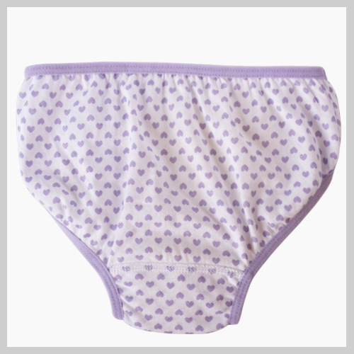 【护苗】女童纯棉内裤 舒适包边筋 卡特款 紫色小心心 ZHB147