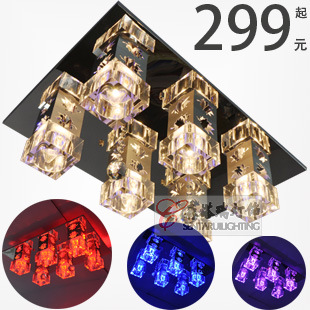 【新品特惠】LED灯水晶灯批发 客厅吸顶灯 现代水晶灯具 CC801-6