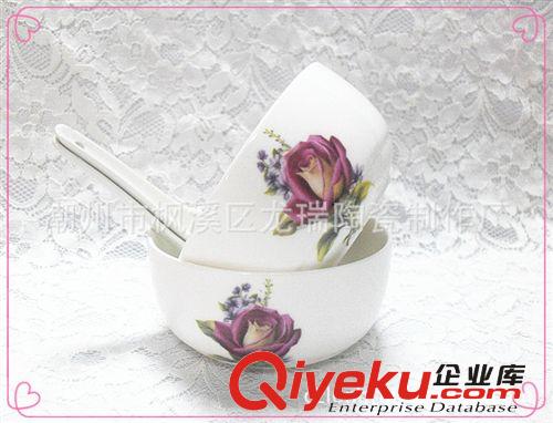礼盒6碗6勺朵花韩式碗 陶瓷碗 碗厂家 日韩碗 潮州碗