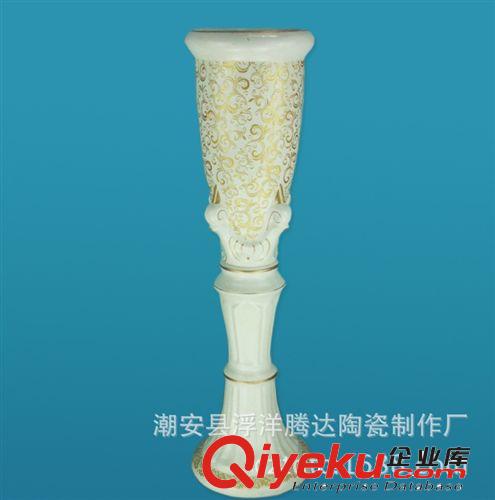欧式工艺陶瓷品 陶瓷花插 落地花瓶 C003