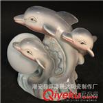 【厂价直销】工艺陶瓷品 动物台灯 欧式海豚台灯 D027
