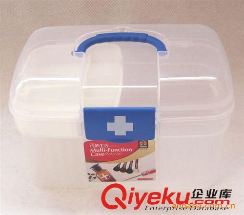 【厂家直销】家居塑料用品 2522 小号 急救药箱 透明便药箱