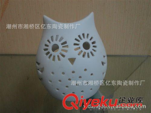 厂家制订各式LED灯陶瓷灯罩，镂空透光陶瓷杯，批发陶瓷猫头鹰