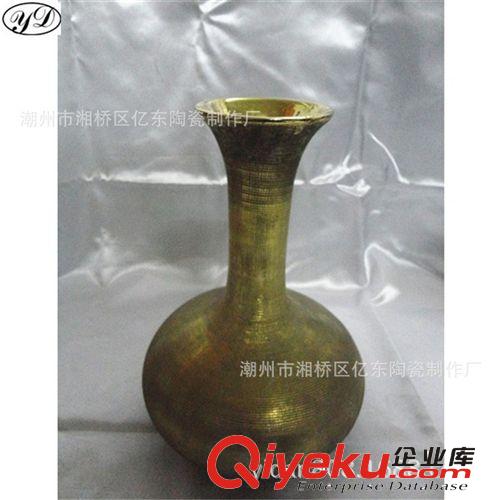 加工制订中温色釉陶瓷花瓶，中温金属釉陶瓷花瓶