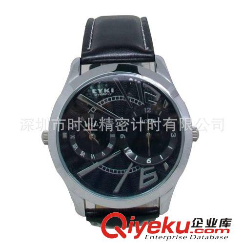 厂家供应三针石英双机芯手表 创意手表