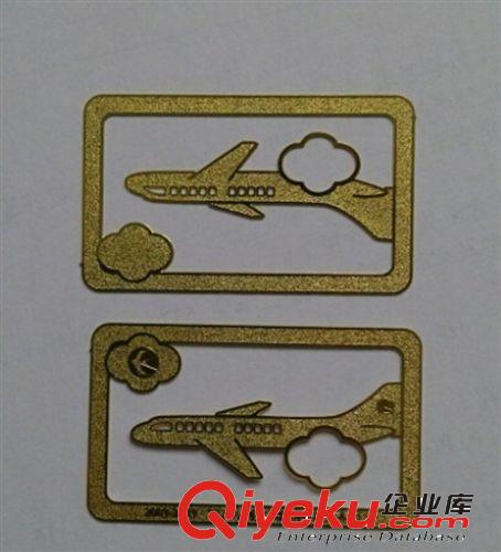 深圳厂家生产金属镂空书签  飞机模型书签 国粹饰品来样加工