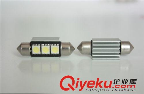 汽车超亮LED双尖 3SMD-5050-36MM canbus 宝马专用带散热车顶灯