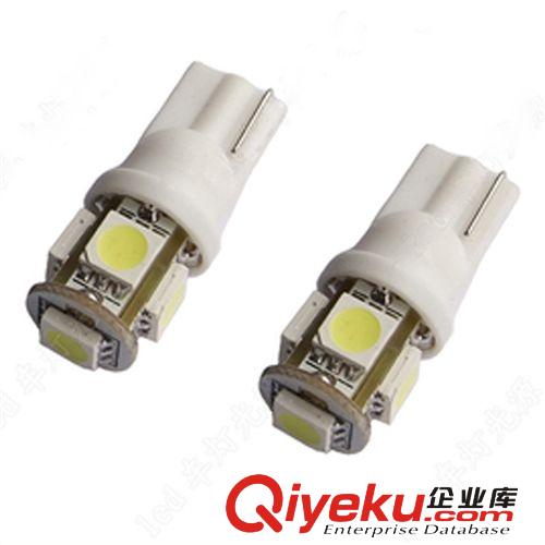 热销汽车LED示宽灯 T10-5050-5SMD 5头牌照灯 W5W仪表灯 指示灯