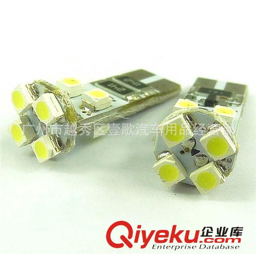 厂家直销汽车通用led仪表灯 T10-1210-8smd解码示宽灯