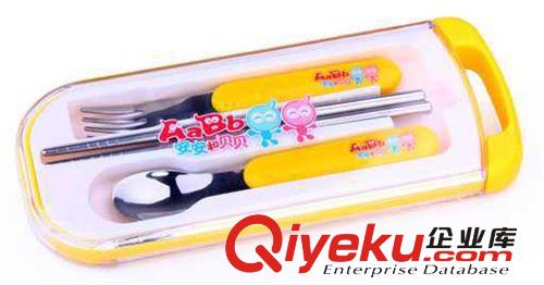 安安贝贝梦幻乐园韩式餐具套装A AB—K015 儿童不锈钢筷子勺子