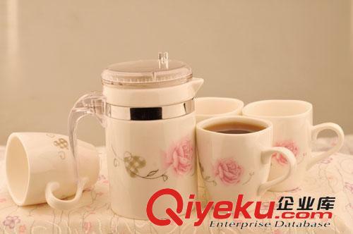 简逸-韩式陶瓷飘逸套装茶具  SE-001C 茶壶 茶杯 一杯四壶