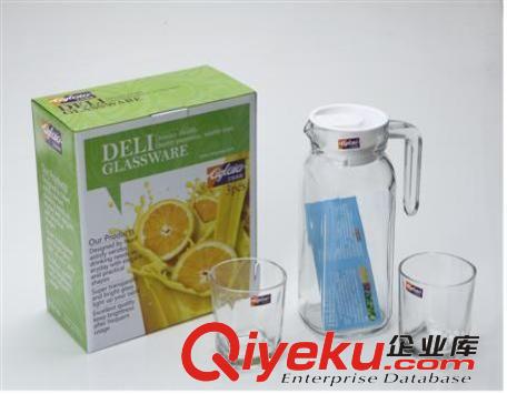 德力艾格莱雅水具三件套BJH03-2-Y5142-L3玻璃茶具套装茶盘冷水壶
