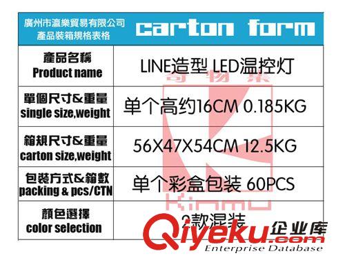 厂家直销 LINE连我微信造型温控LED灯饰 小夜灯 LE-290