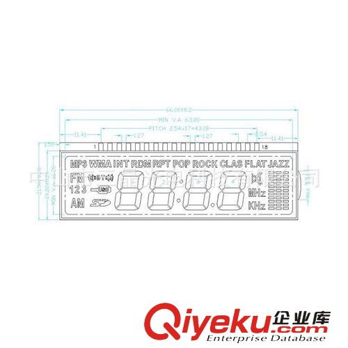 专业液晶屏厂家设计订制高品质车载收音机用的彩色LCD