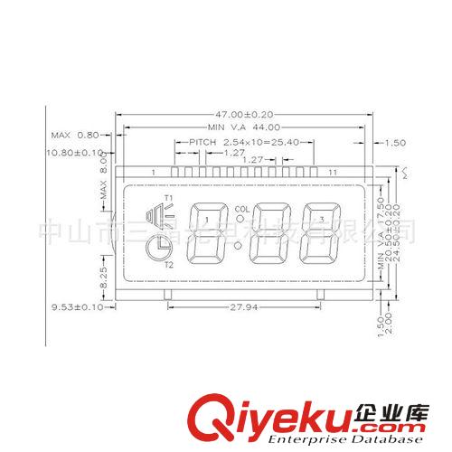 中山品牌厂家  包邮  供应3个8字LCD液晶显示屏