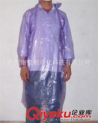 东莞一次性PE雨衣，一次性紫色雨衣生产厂家！