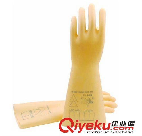 代尔塔207001 tr乳胶绝缘手套 耐高压绝缘电工手套