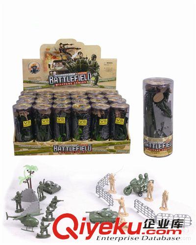 供应PVC筒包装军事模型玩具 军事套装 儿时回忆 仿真军人组合