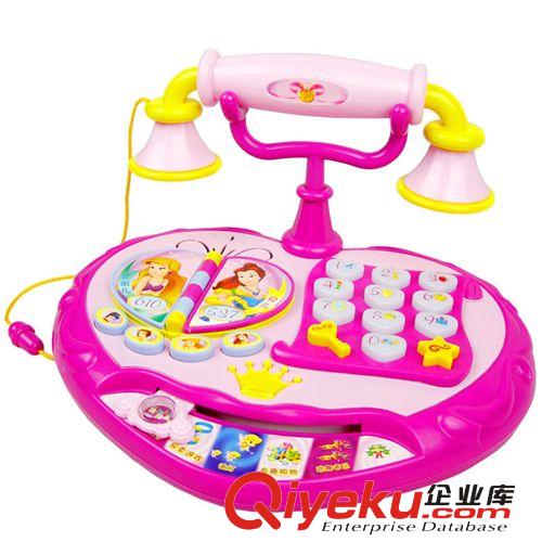 宝丽公主多功能音乐早教电话 婴幼儿童益智玩具1-3-6岁
