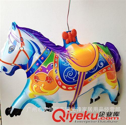 中秋节儿童卡通充气电子灯笼气球玩具带灯带音乐马年飞马可爱礼物