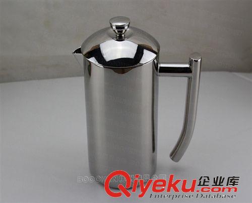 650毫升洲际款不锈钢咖啡壶 进口304不锈钢双层保温咖啡壶法压壶