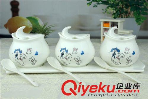厂家直销 潮州陶瓷 高级低骨透光瓷 Q罐调味陶瓷罐批发