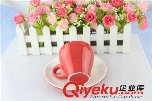厂家直销咖啡杯碟套装  加工定制陶瓷杯咖啡杯 多种颜色陶瓷