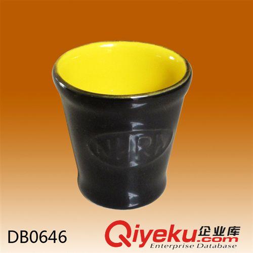 厂销瓷杯 定制50ML色釉瓷杯  供应双色釉陶瓷杯  批发釉色陶瓷杯