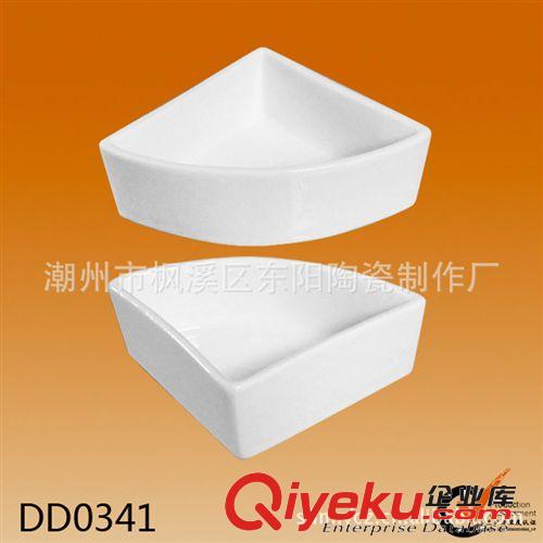 潮州东阳陶瓷厂家直销来样定制三角陶瓷点心碟 欧式陶瓷碟