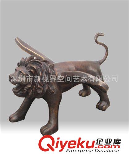 厂家直销时尚 特色狮子铸铜雕塑摆件 麒麟铜雕塑艺术品摆件