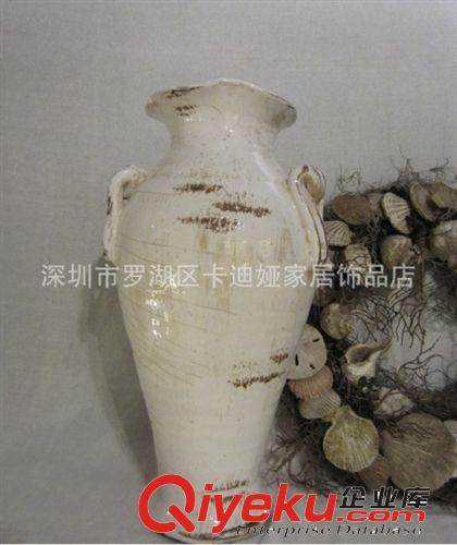 长期供应美式乡村落地陶瓷花瓶 窑变釉防旧陶瓷花瓶  陶瓷工艺品