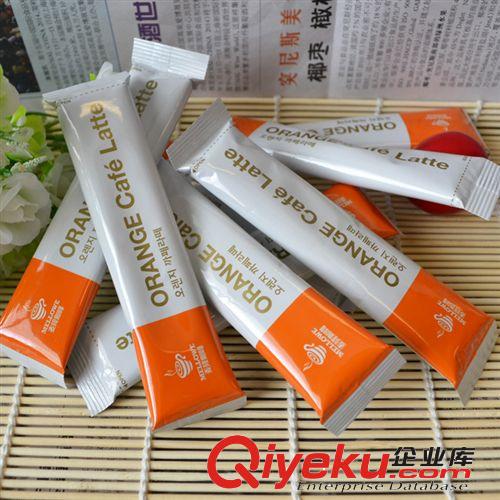 韩国进口咖啡 麦隆橙香拿铁速溶咖啡 固体饮料 15克*10支/盒