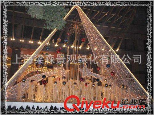 上海圣诞树厂家/3-30M户外防风装饰圣诞树/专业订做大型圣诞树