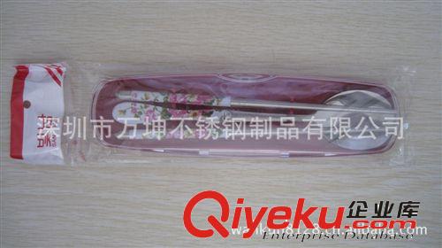厂家直销韩式彩纹勺筷|3元礼品批发