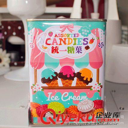 冰淇淋口味　统一飞垒喜乐糖 水果糖铁罐糖180g　台湾进口食品