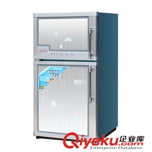 奇田消毒柜立式 ZTP-70A 远红外线高低温双层杀毒 铝合金玻璃门