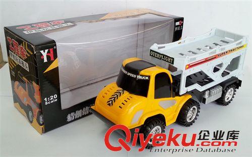 厂家批发惯性工程车 玩具工程车 惯性车 实色惯性拖头车0909A-1