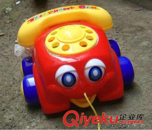 儿童玩具 超可爱益智玩具 拉绳电话车 有双动人的大眼睛 还能走