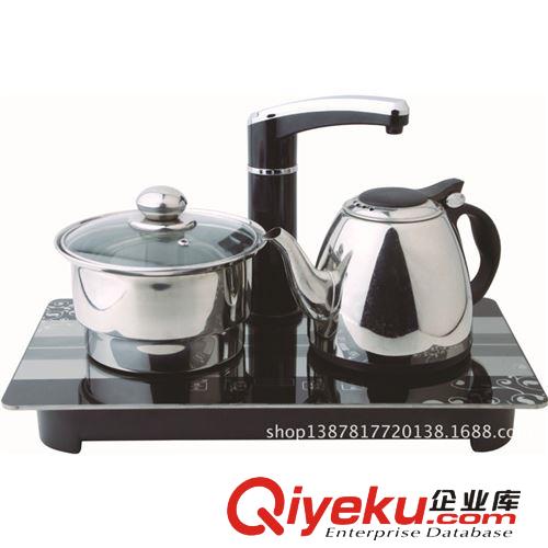 厂家直销 不锈钢电茶壶套装 自动抽水电水壶 不锈钢茶具烧水壶